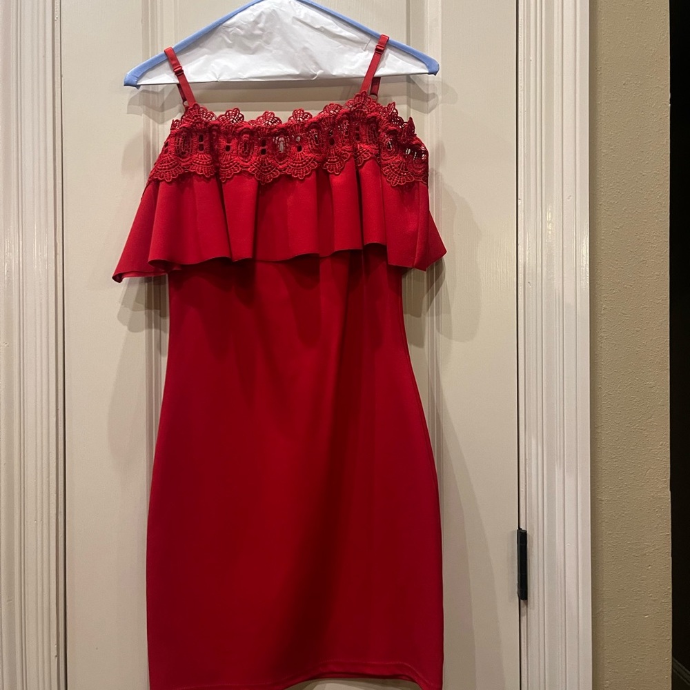 A. Byer Juniors Red Dress